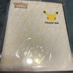Pokémon 25th Anniversary Oversized Binder. With A Pikachu Promo Card Sealed. Factory Sealed. The First Partner Pack Is Opened All 3 Oversized Inside
