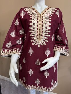 Cotton embroidered kurti