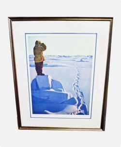 Trail of the Great White Bear" by Fred Machetanz Framed 33" H x 27" Framed Print