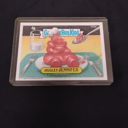 1988 Mint Garbage Pail Kids - Jiggley Jennifer Sticker Card Topps #533a