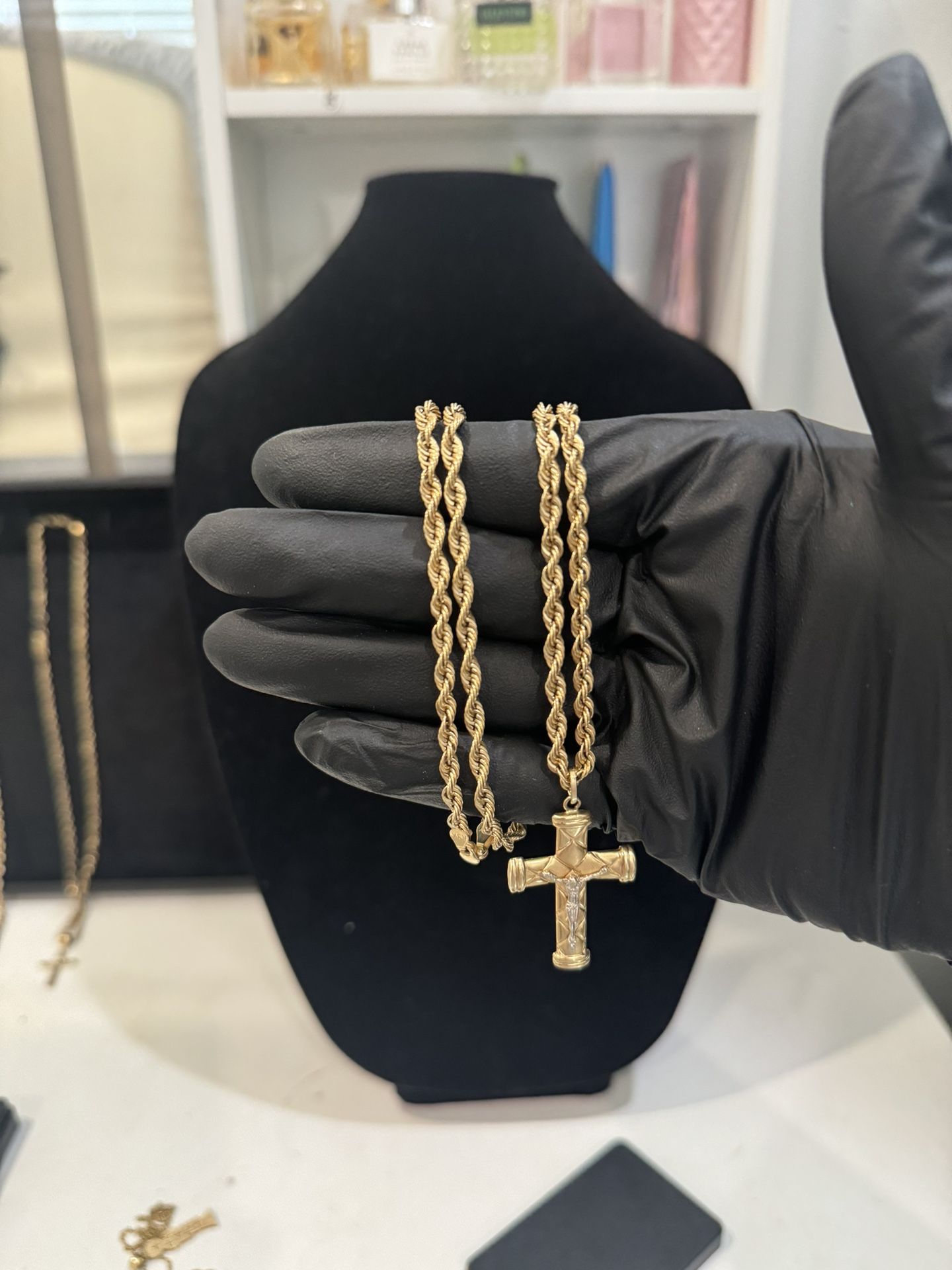 10k Gold Cross Necklace