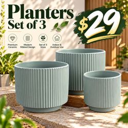 Brand New Flower pots Set of 3