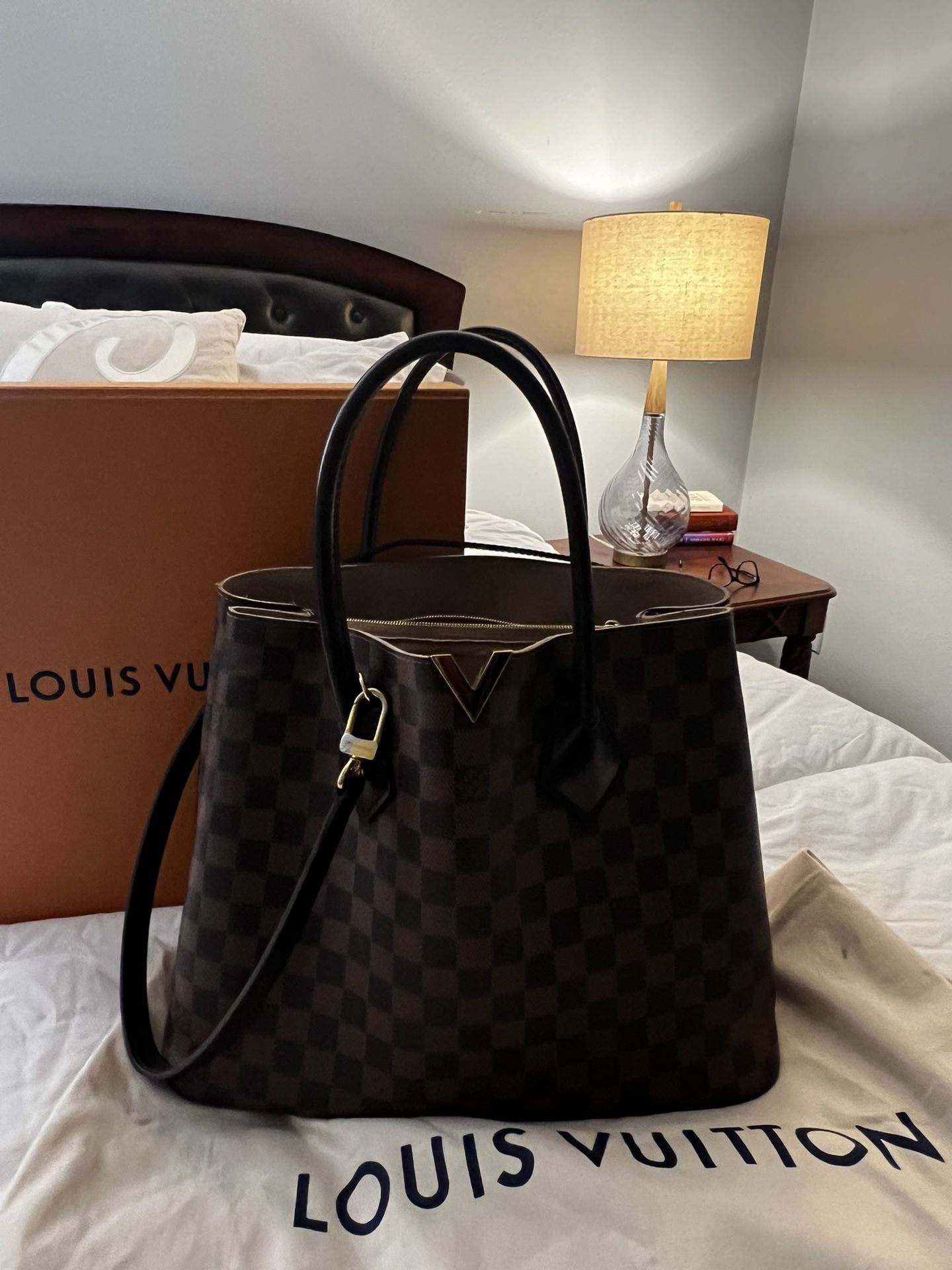 Louis Vuitton Kensington Damier Ebene Shoulder Bag Brown