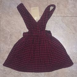 Zara flannel toddler dress new