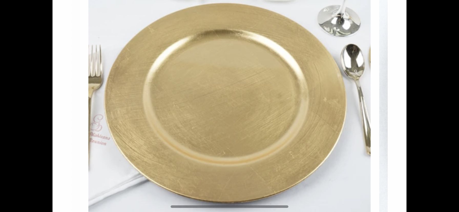 Gold charger plates