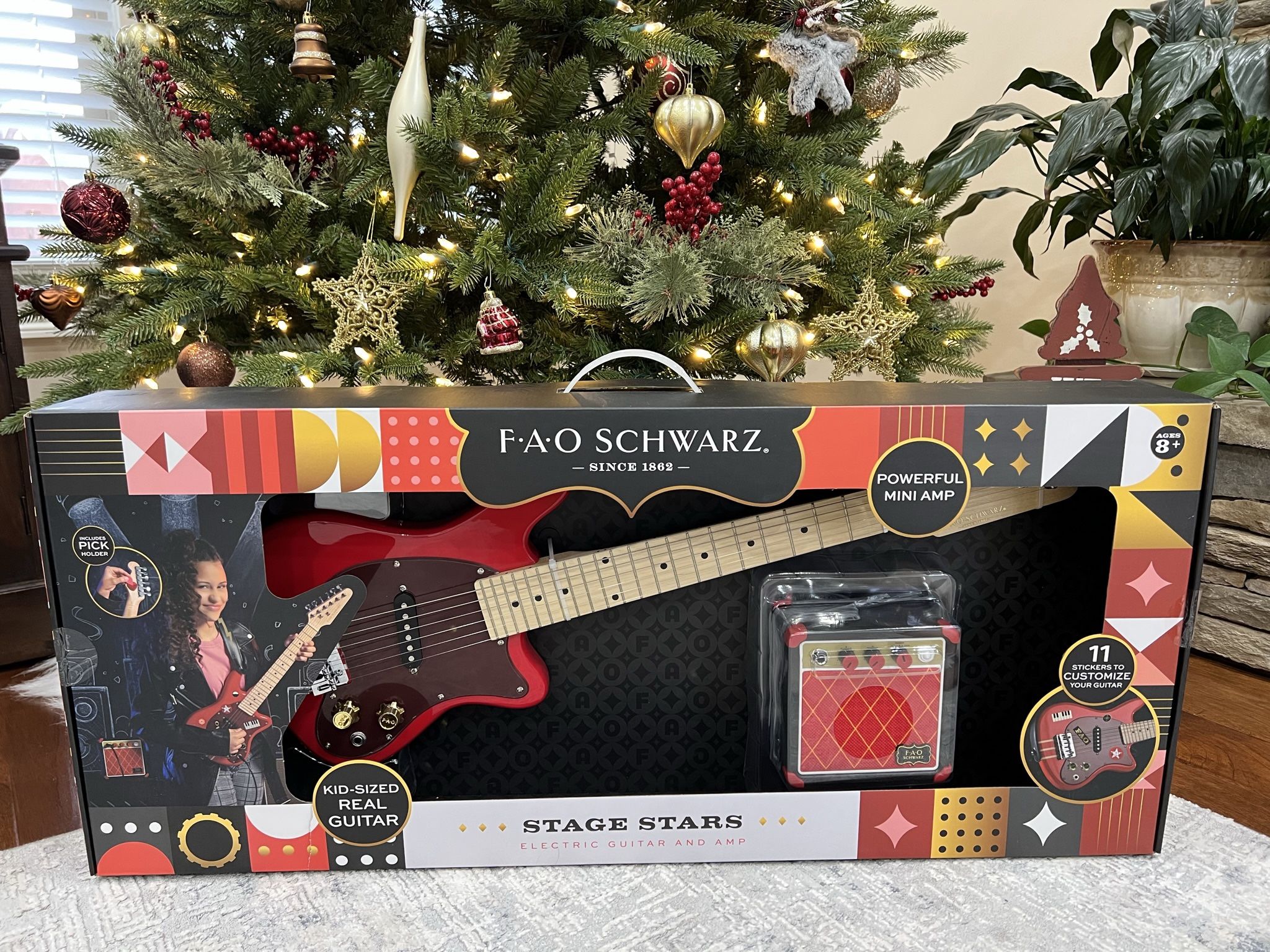 Brand New FAO Schwarz Stage Stars Electric 6-String Guitar And Amp