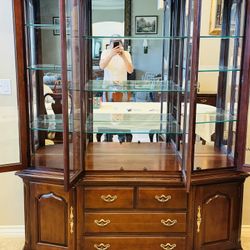Cherry wood China Cabinet