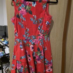 Red Floral Dress