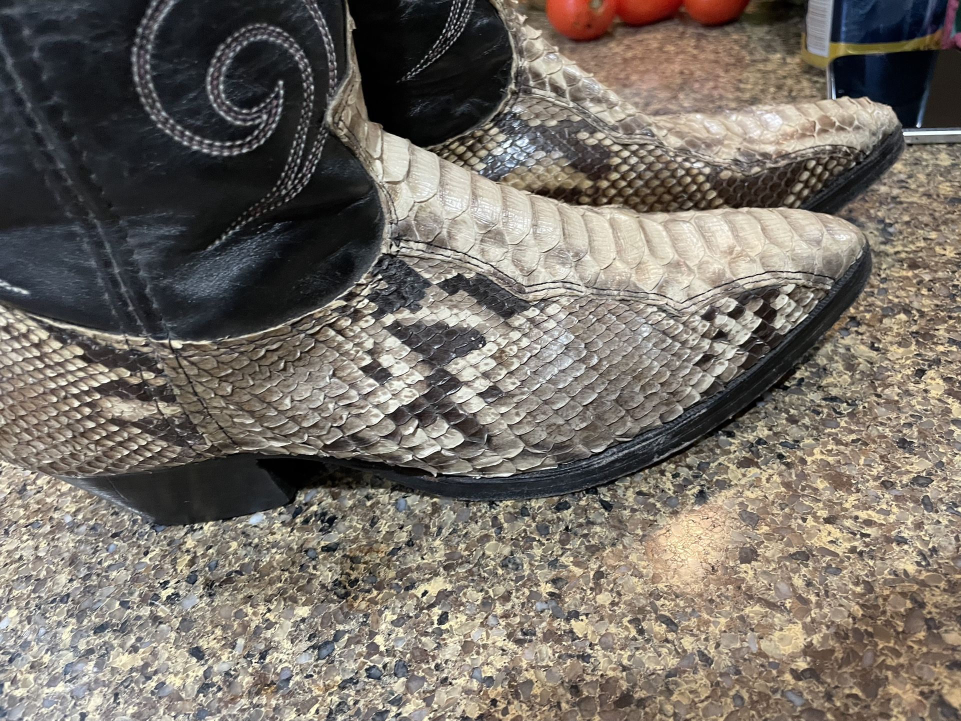 Women’s Real Snake Boots Size7 1/2