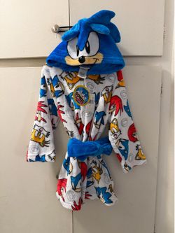 Sonic the Hedgehog fleece bathrobe  for boys kids