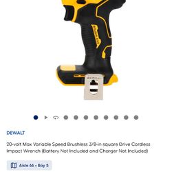 20-volt Max Variable Speed Brushless 3/8-in square Drive Cordless Impact Wrench (Battery Not Included and Charger Not Included)