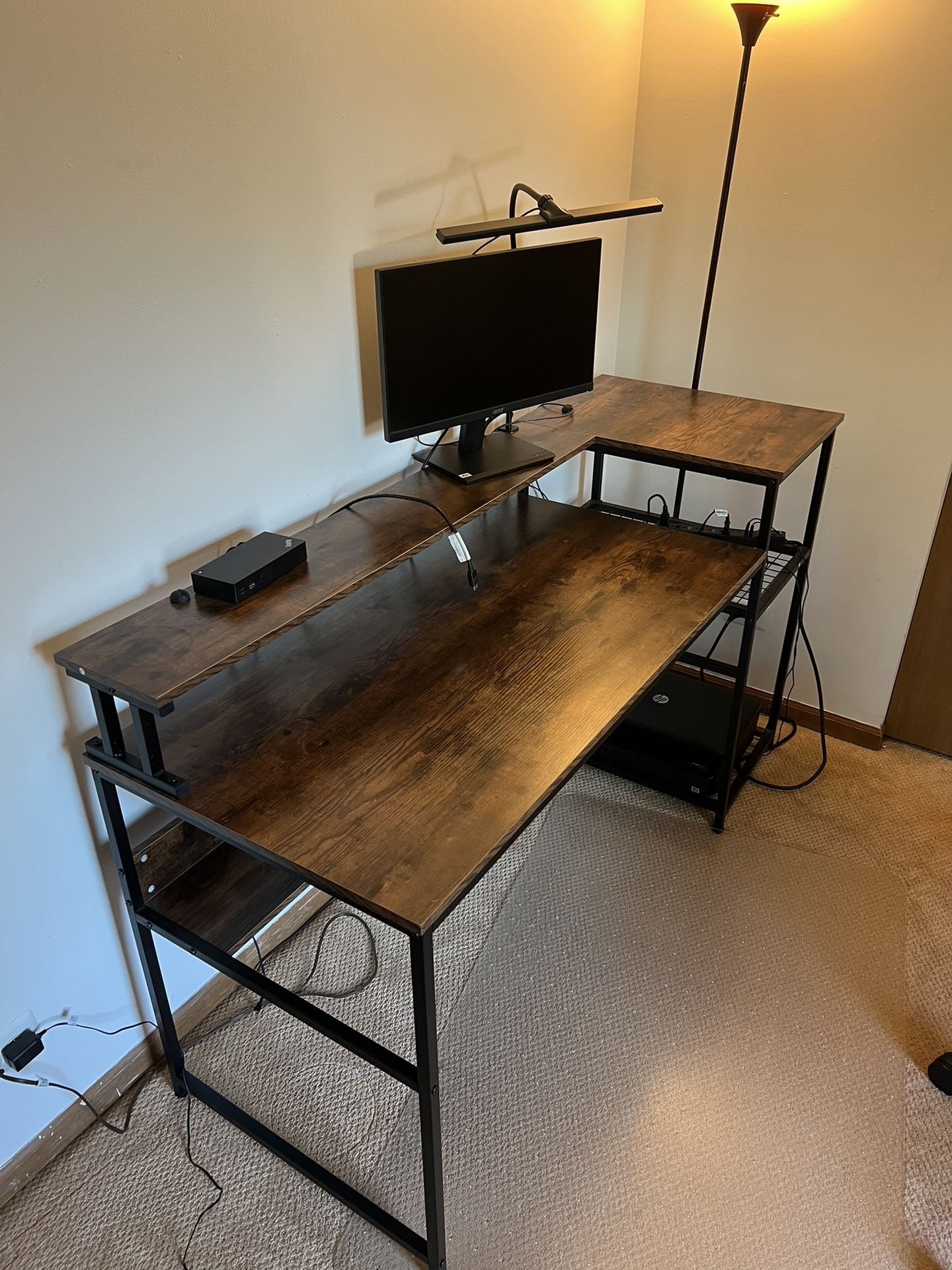 Desk With Shelves