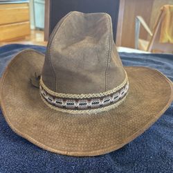 Vintage Stetson Suede Leather Cowboy Hat