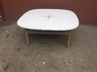 Vintage mid century modern coffee table Formica top