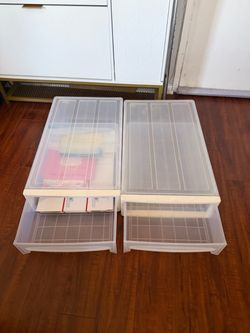 Plastic Under-Bed Storage Drawers – Set of 2