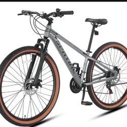 SPATIAL 29 inch Mountain Bike, 21 Speeds Lightweight Aluminum Frame Mountain Bicycle,Fits Men Women Teenagers Adult Disc Brake MTB Bicycles,Silver