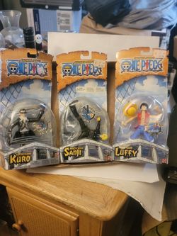 One Piece Action Figures Set of 3 – Kuro, Sanji, Luffy