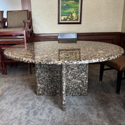 60” Round Granite Tables w/ Granite Base