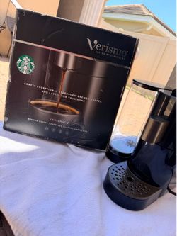 Starbucks Verismo V single-serve coffee and espresso brewer in black