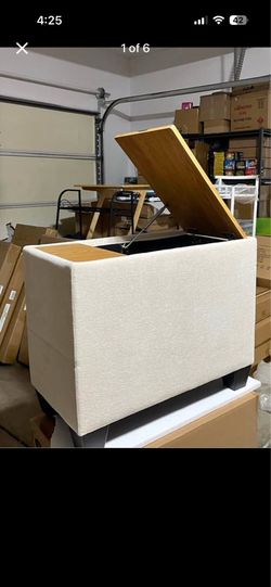 Small storage living room ottoman