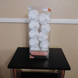Brand new white Floral battery operated string of lights