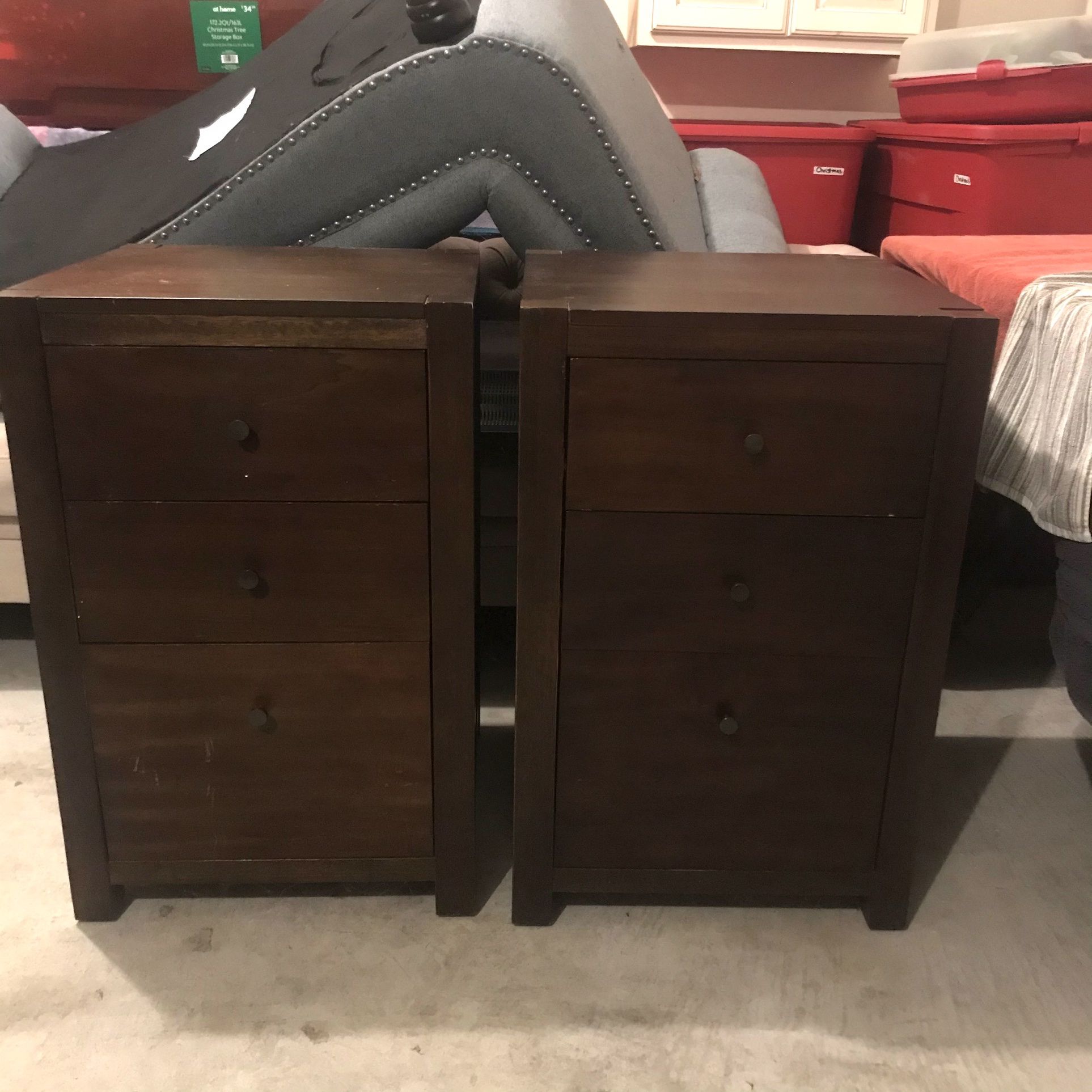 2 Side Tables/With filing cabinet drawer