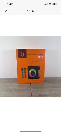Karaoke Machine, Portable Bluetooth 5.3 Speaker with 2 Wireless Microphones MS75