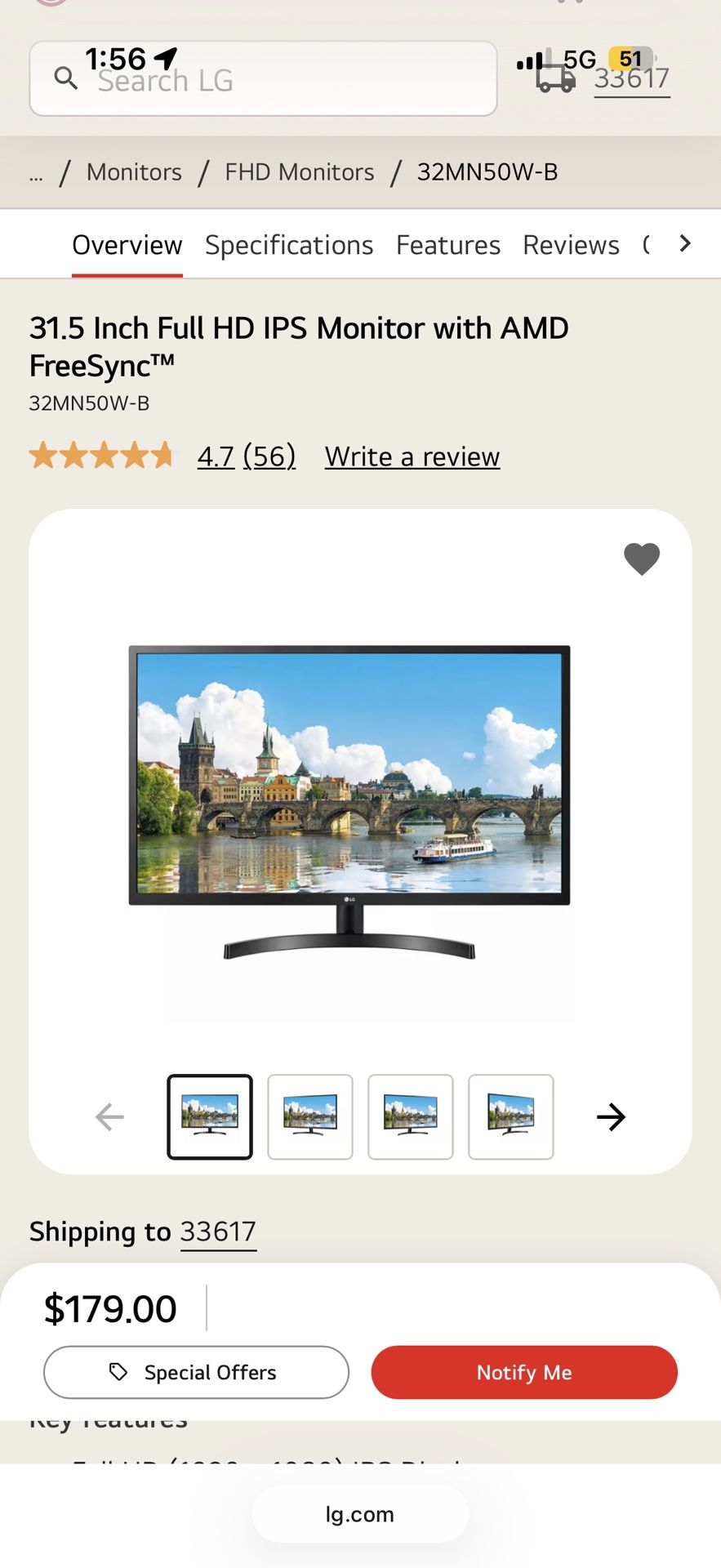 LG monitor 28” Screen