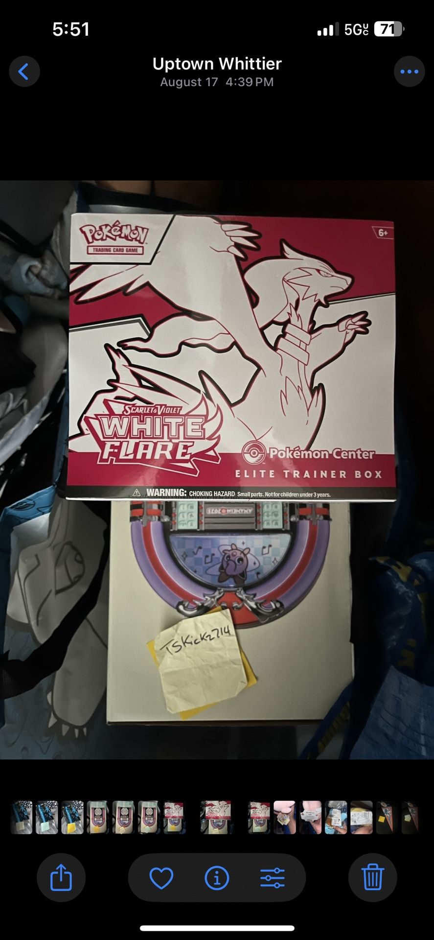 Pokemon White Flare Pokemon Center Exclusive Elite Trainer Box