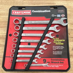 Craftsman 9 pc. Standard Combination Wrench Set USA Made
