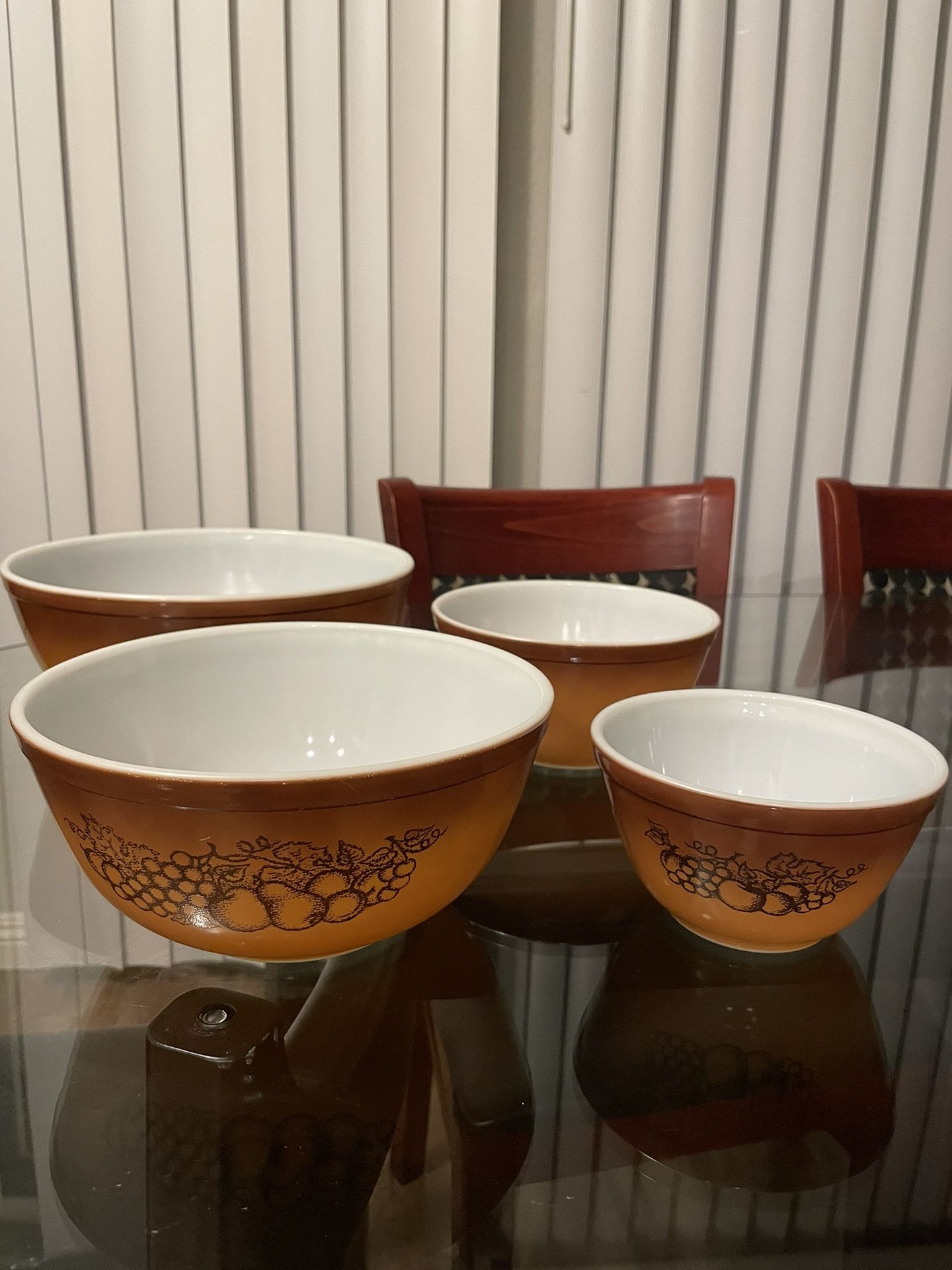 Vintage Pyrex Mixing Bowls Old Orchard 