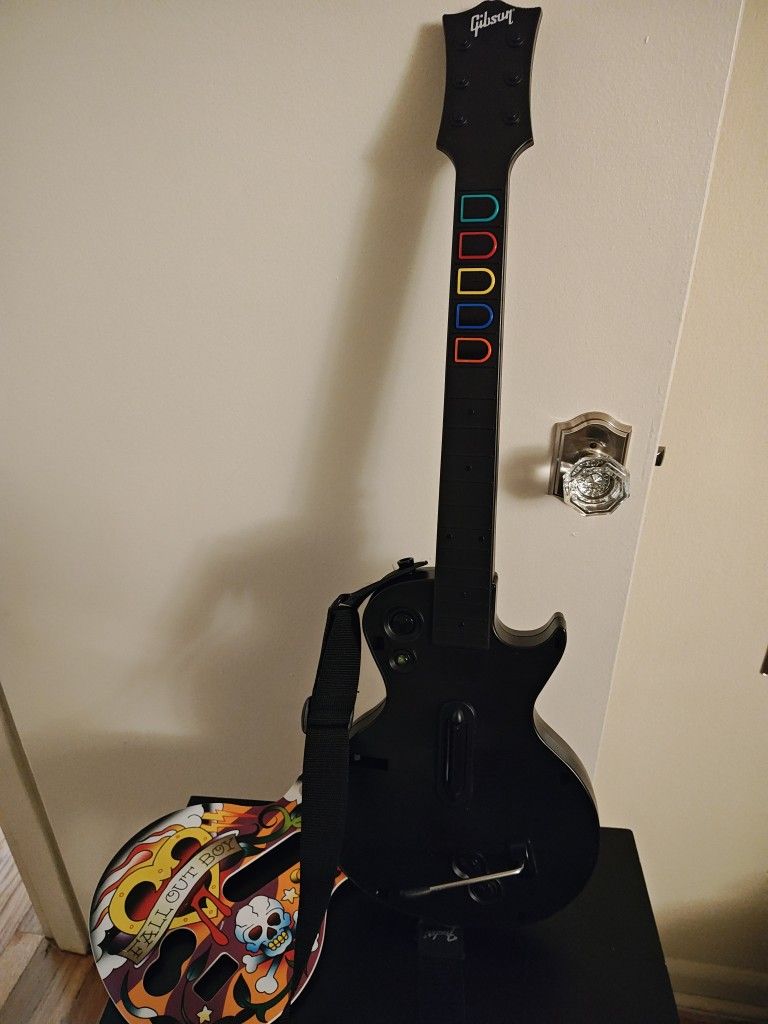 Xbox 360 Wireless Gibson Les Paul Guitar Hero Controller 