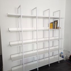 White 5 Tier Bookshelf