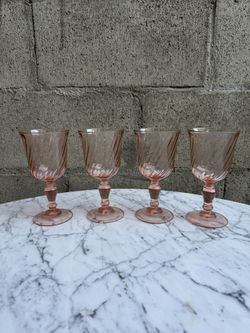 Vintage Wine Glasses Set Of 4