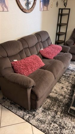 Brown couches