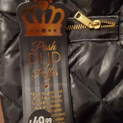 New Posh Pup black Puffer Small