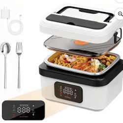 Cordless Electric Lunch Box for Adults, Rechargeable Auto Heated Lunch Box