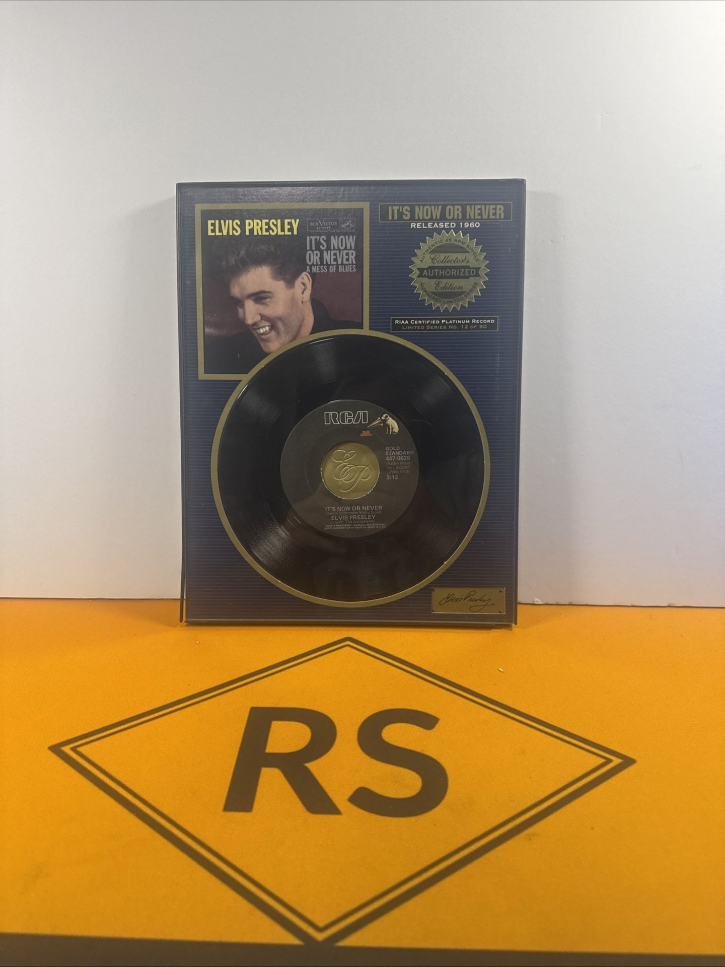 Elvis Presley Authorized Collectors Platinum It’s Now Or Never Record 12 Of 90