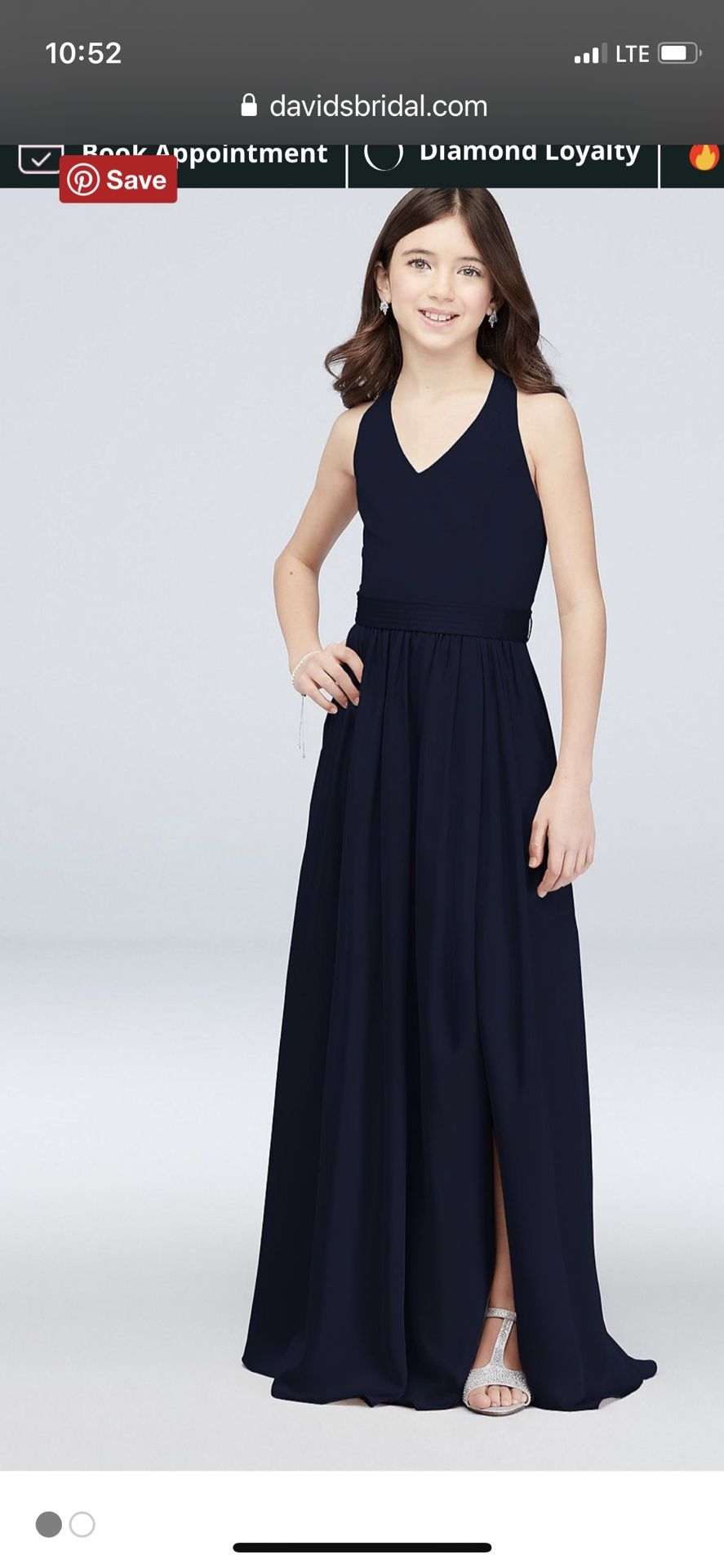 Vera Wang Junior Bridesmaids Dress