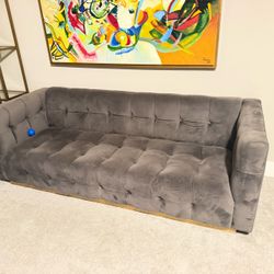 Grey couch- easy to clean