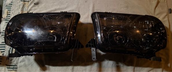 07-13 Toyota Tundra Sequoia Smoke Amber Reflector Headlights