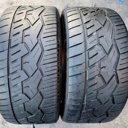2 USED TIRES NITTO 285/40/20