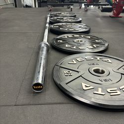 Black Bumper Plates Vesta Fitness