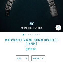 Moissanite Cuban bracelet
