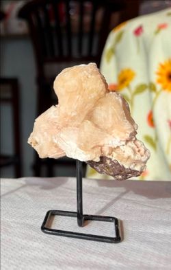🍑 Crystals | Raw Peach Stilbite Specimen 🍑