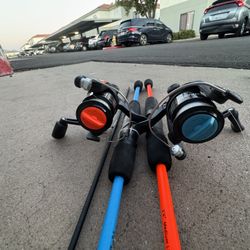 Fishing Rods 2 Reels 1 Complete Rod 