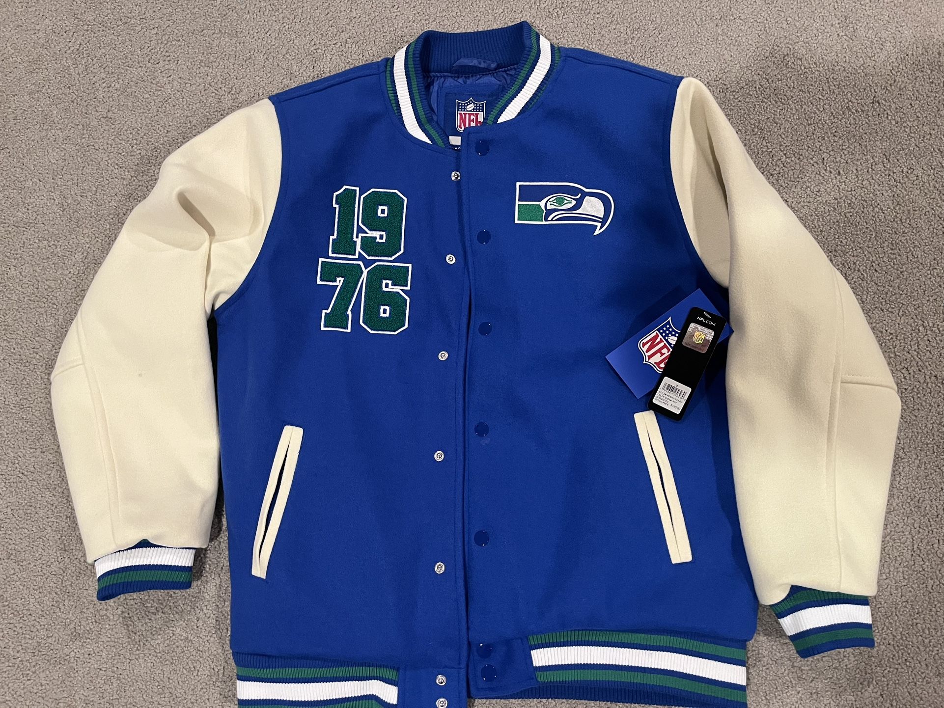 Seattle Seahawks Letterman Jacket Men’s Medium