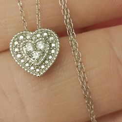 Diamond Heart Necklace 