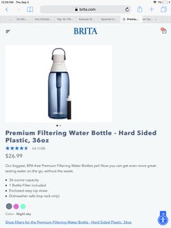 Premium Filtering Water Bottle By  BRITA FILTERS 