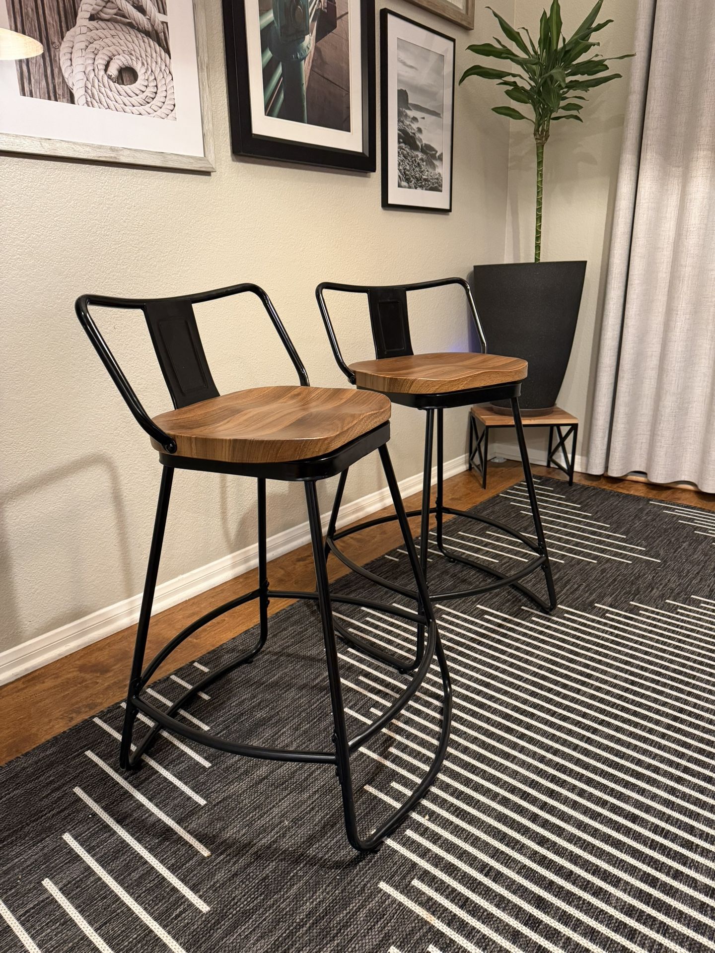 Awesome Industrial Style Swivel Stools